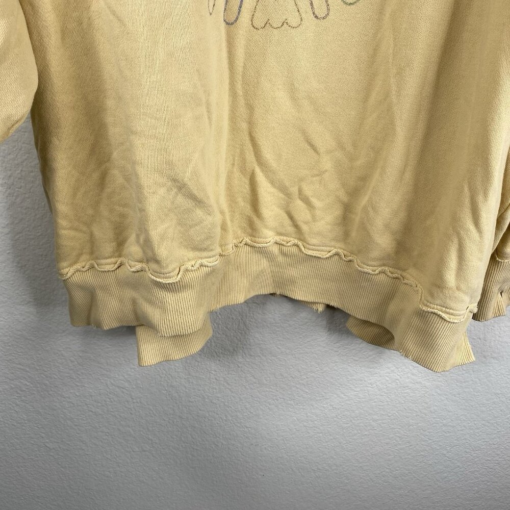 Aerie Butter Yellow Total Optimist Oversized Crew Neck Sweatshirt - Size XL - Picture 6 of 8